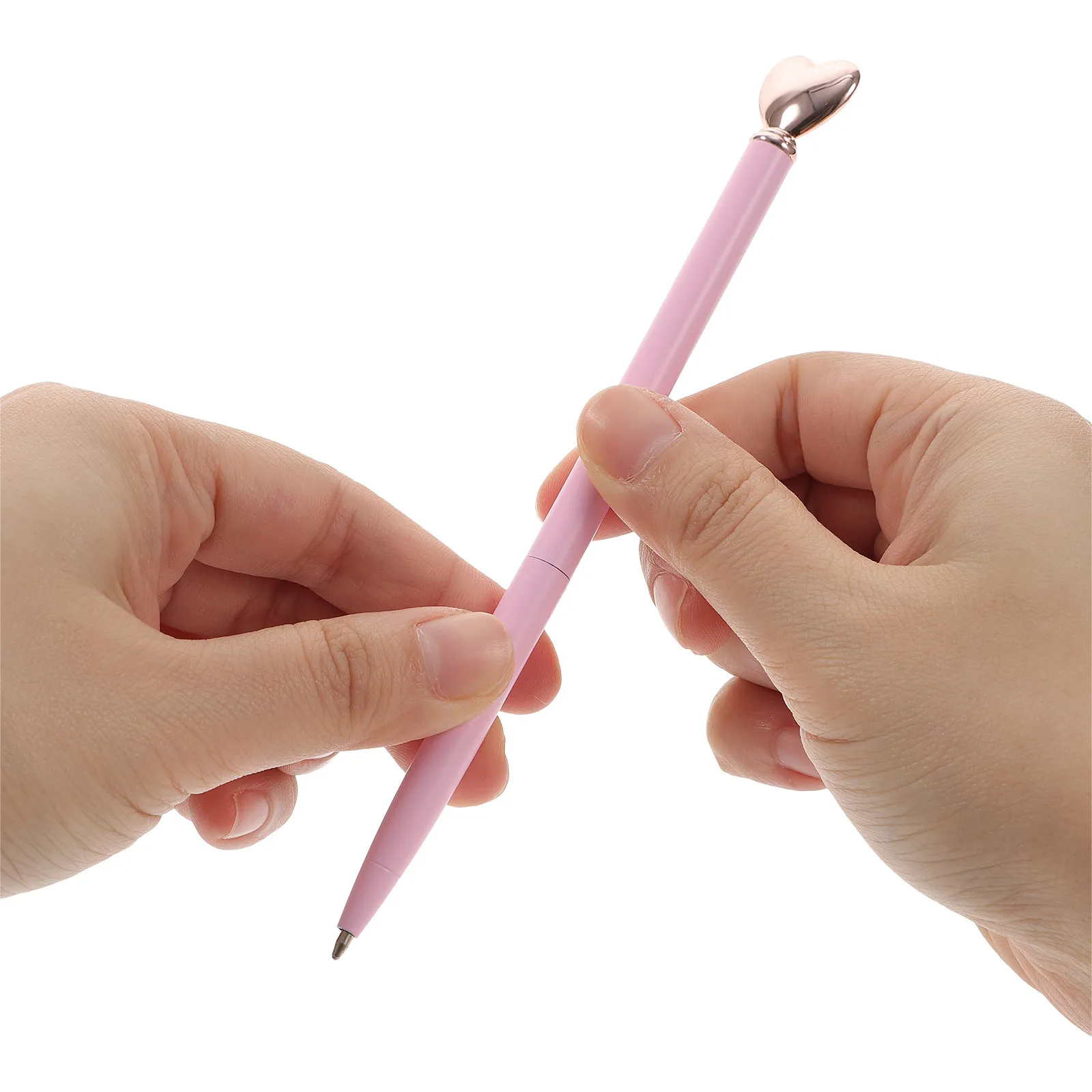 12Pcs Metal Ballpoint Pens Portable Creative Heart Shape Ergonomic Daily Use Multifunctional Writing Pen Writing Pen