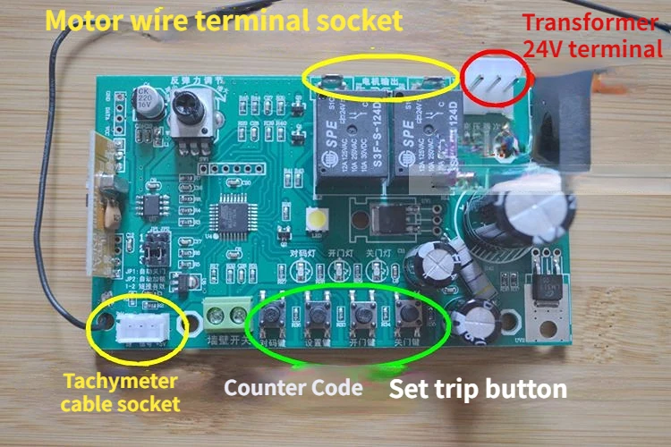 Garage Door Motor Control Board Electric Door Opener Motherboard Universal Circuit Board Electronic Limit Copy Door Accessories