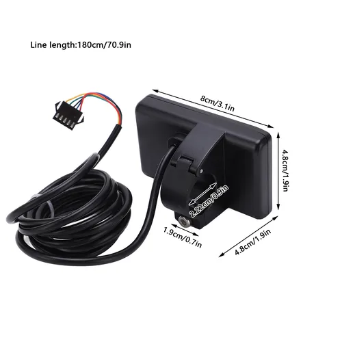 Imagen 2 del producto Medidor de pantalla LCD para patinete eléctrico, Panel de Control con enchufe, S866, 24V, 36V, 48V