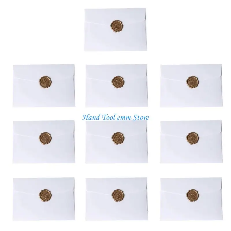 H37F 10 Pieces Colored Printing Envelopes Set Cardstock Construction Perfect For Handwritten Letters And Memos