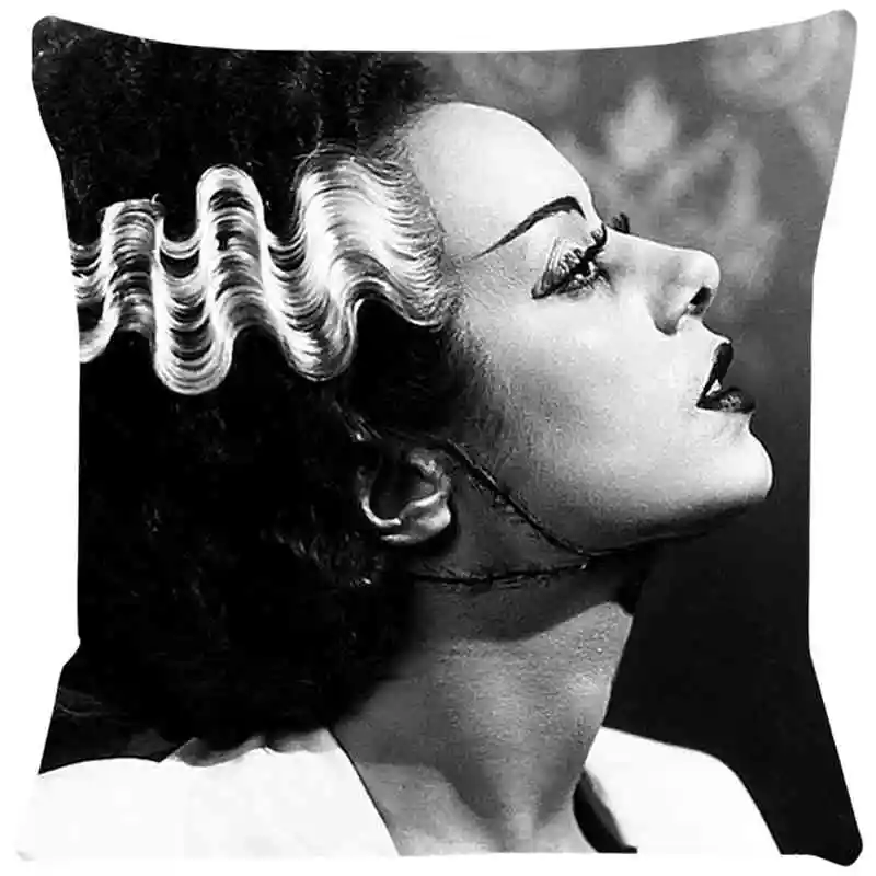 Bride of Frankenstein Cushion Cover Comfortable Short Plush Pillow Cases Chair Car Sofa Pillow Cover Home Decorative  SJ-301