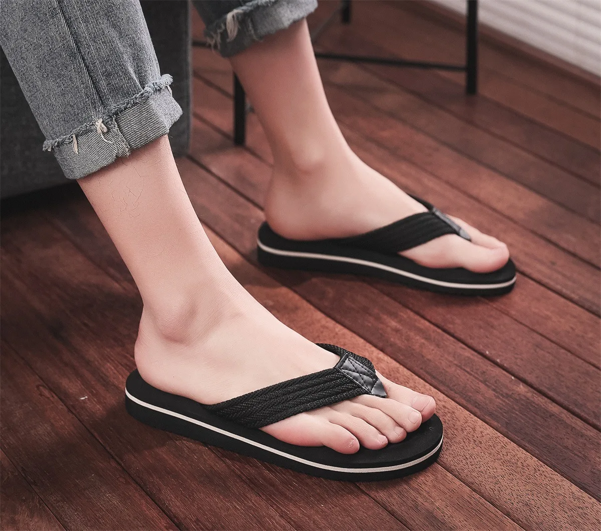 Moda uomo infradito pantofole da spiaggia sandali antiscivolo casa Chanclas pantofola casa interna antiscivolo Zapatos Hombre scarpe Slide