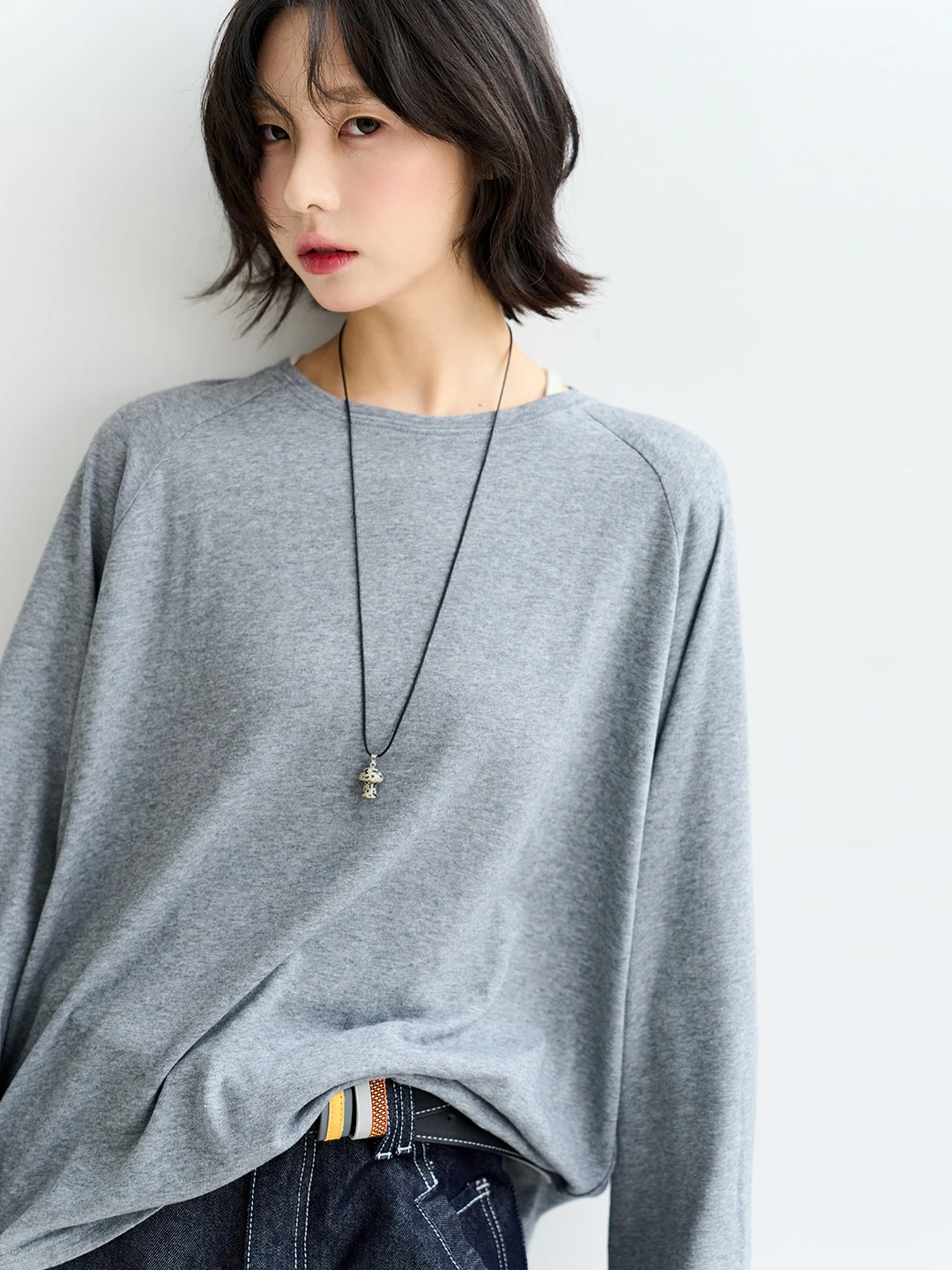 

Universal avitation Museum Loose Fit Long Sve round Ne T-irt Women's Spring Autumn Sle Casual Comfortable Cotton Tee