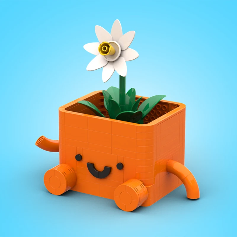 

431 шт. MOC ботанические большие счастливые растения яркие модульные DIY модель строительные блоки игрушки на день рождения подарок