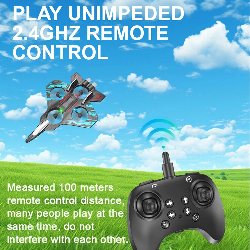 Samolot RC 360 Flip Rapids, zabawka z pianki EPP, z oświetleniem LED, elektryczny szybowiec akrobacyjny, zdalnie sterowany samolot myśliwski.