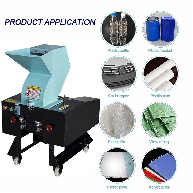 

220V/380V Plastic Crusher Machine Powerful ABS Crusher Industrial Multifunctional Side Feeder Plastic Crusher Machine