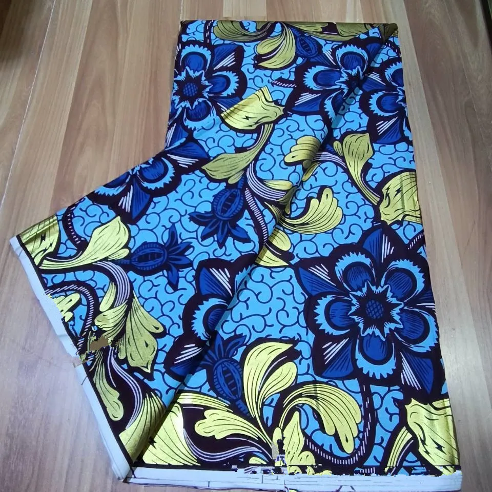 real fabric African wax high quality 100%cotton Ankara wax fabric for making dresses African style 6 yards