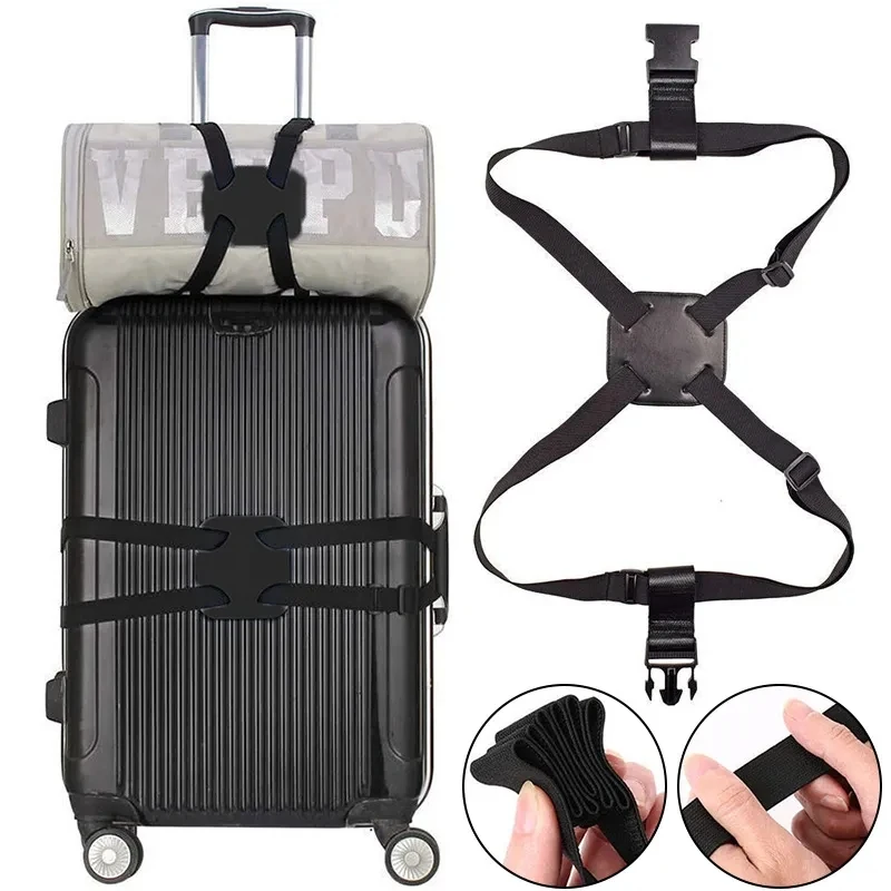1PC Adjustable Baggage Bungee Luggage Belts Suitcase Adjustable Belt Carrier Strap Travel Accessories Carry On Straps