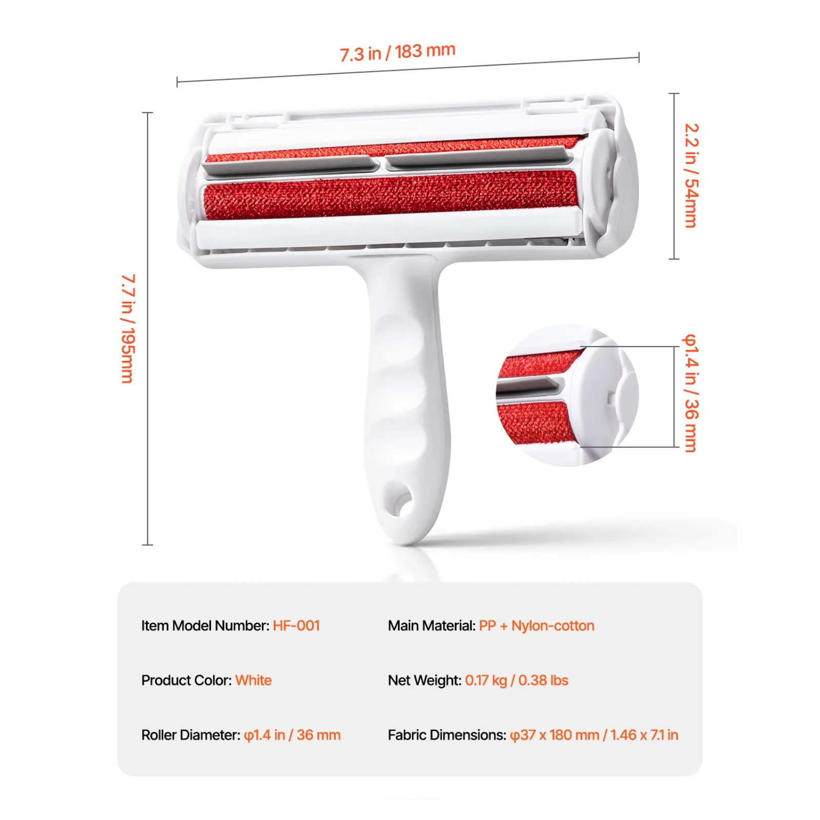 Rol Penghilang Bulu Hewan Peliharaan Rol Serat Dua Sisi yang Dapat Digunakan Kembali untuk Pakaian Furnitur
