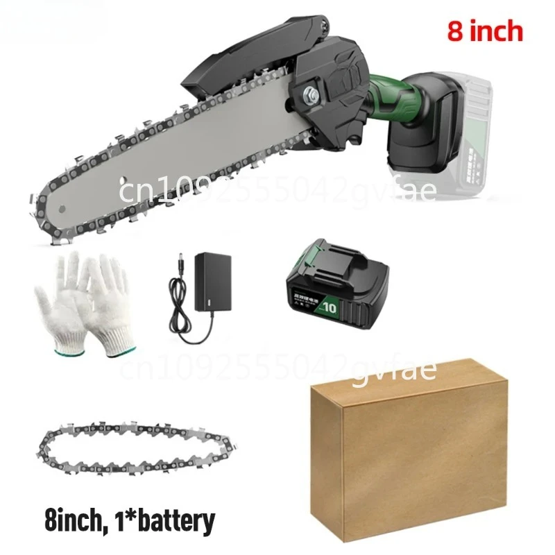 6 8 12 16 Inch 21V Brushless Electric Chain Saw Handheld Pruning Woodworking Cutting Tool Garden Branch Cutter Machine TANZU