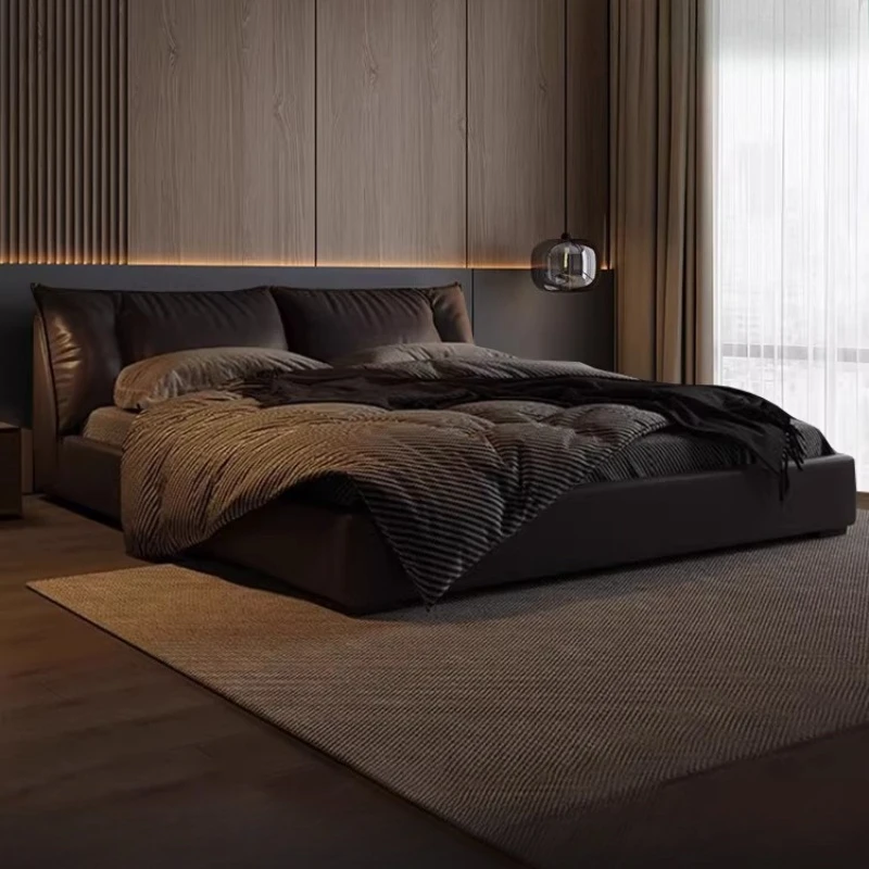 

Современная кровать для спальни, напольная двуспальная односпальная безопасная конструкция, полная детская кровать королевы, европейская простая уникальная мебель Letto Matrimoniale