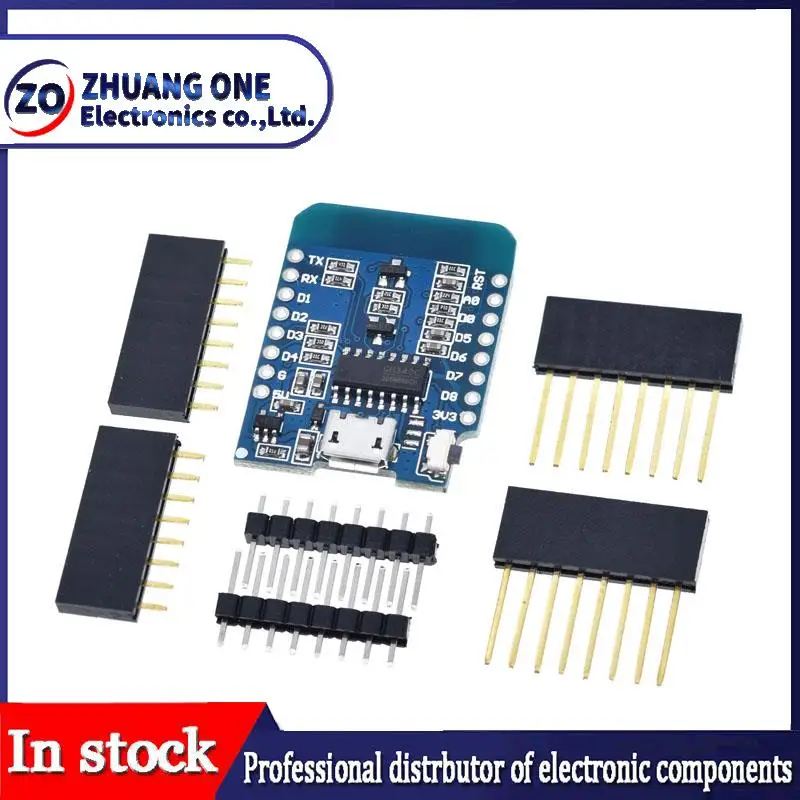 미니 와이파이 개발 보드 핀 포함, ESP8266 ESP-12 ESP-12F CH340G CH340 V2 USB WeMos D1 미니 NodeMCU Lua IOT 보드, 3.3V