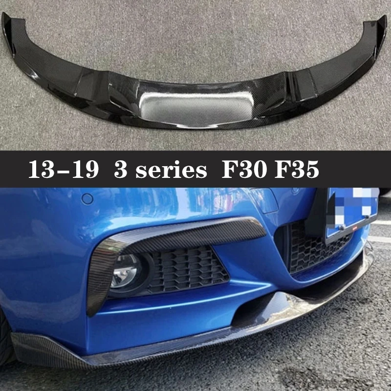 For BMW 3 Serie F30 F35 Carbon Fiber Car Front Bumper Diverter Spoiler Diffuser Front lip chin Car Accessories upgraded body kit