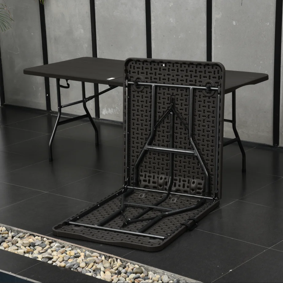 Modern Outdoor Garden Dining Table and Chair Set Lightweight Rectangular Long Table for Restaurants