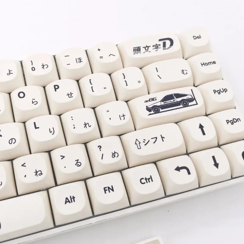 New Initial D Racing Keycap Ae86 Customized Personalized Pbt Heat Upgraded Ma Height 67/68/75/87/98/104/108 Mechanical Keyboard