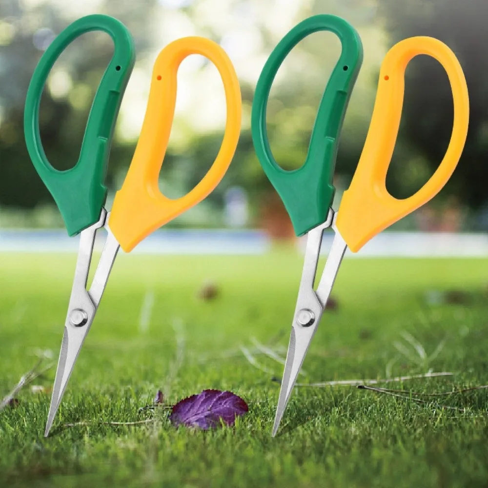 مقص حديقة متعدد الوظائف، مقصات تقليم الفاكهة والعنب القوية مع مقابض ناعمة وشفرات منحنية #3