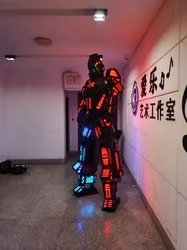 Led Robot Costume Plastic Stilts Walker Robots show costumes Kryoman Performance Wear