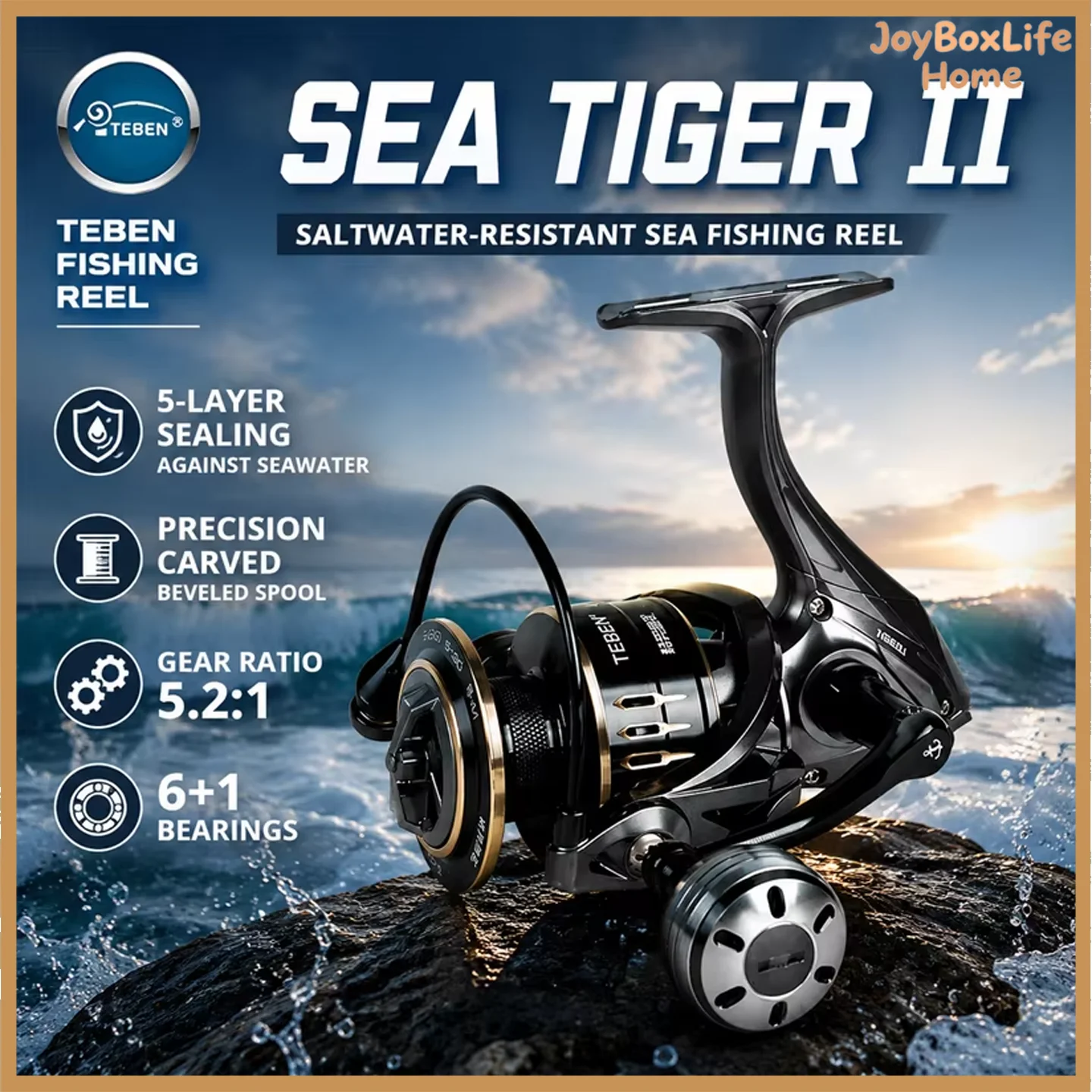 Surf Reel - Mulinello da Spinning TEBEN Sea Tiger