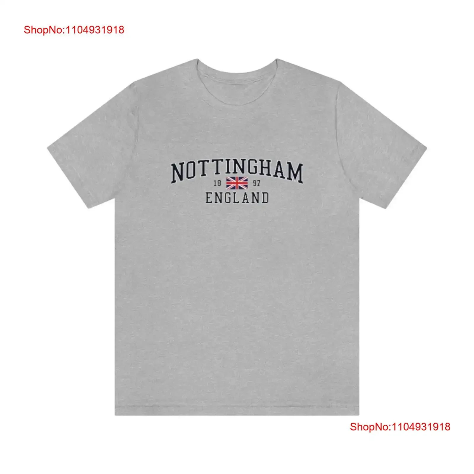 

Футболка Nottingham England, винтажная стираная повседневная дизайнерская одежда, модный женский слегка дышащий топ для повседневной носки