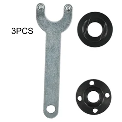 M14 Thread Angle Grinder Inner Outer Flange Nut Set Tool With Wrench For 14mm Spindle Thread Angle Grinder Power Tool Accessorie