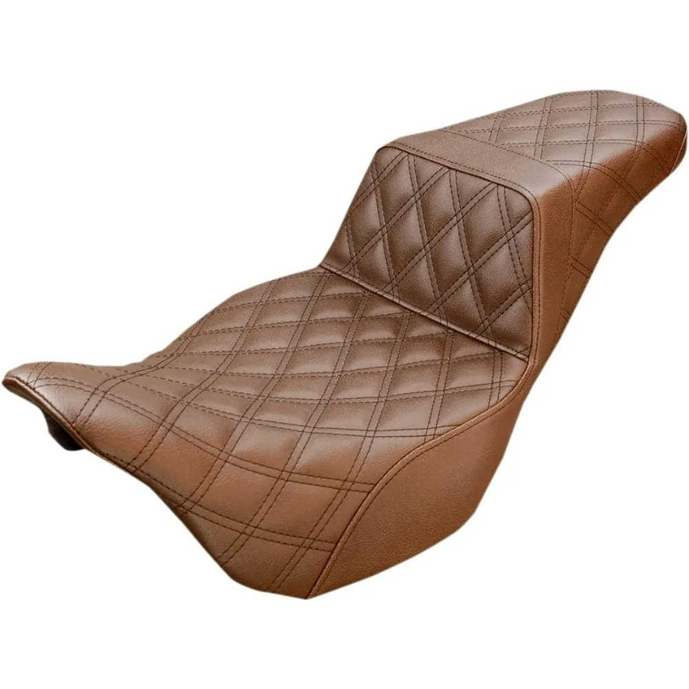 

0801-1136 808-07B-175BR Step-Up Seat - Full Lattice Stitch - Brown - FLH