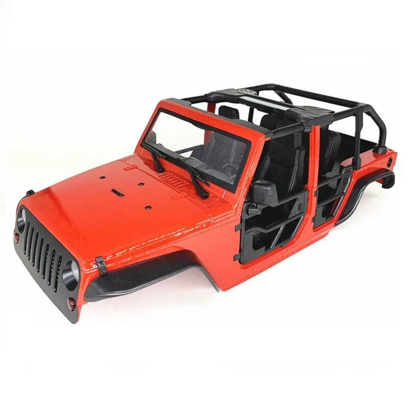 

New 313 Wheelbase Roll Cage Open Top Body with Half Doors for 1/10 Axial SCX10 Jeep Wrangler, RC Crawler Scale Upgrade Parts