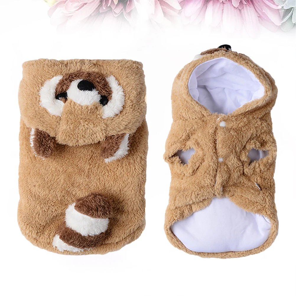 

Adorable Raccoon Shaped Pet Dog Clothes Cotton Hoodies Warm Comfortable Dog Clothing Autumn Gift Size 22