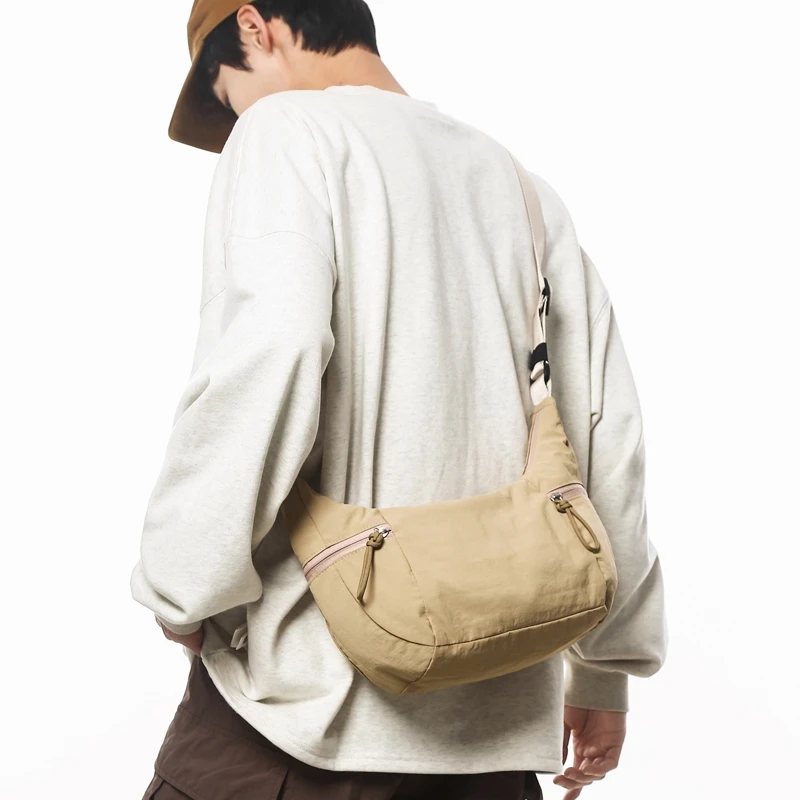 Versatile Women\'s Large Capacity Nylon Cloth Single Shoulder Crossbody Bag Trendy Simple Casual Sports Storage Dumpling Bags