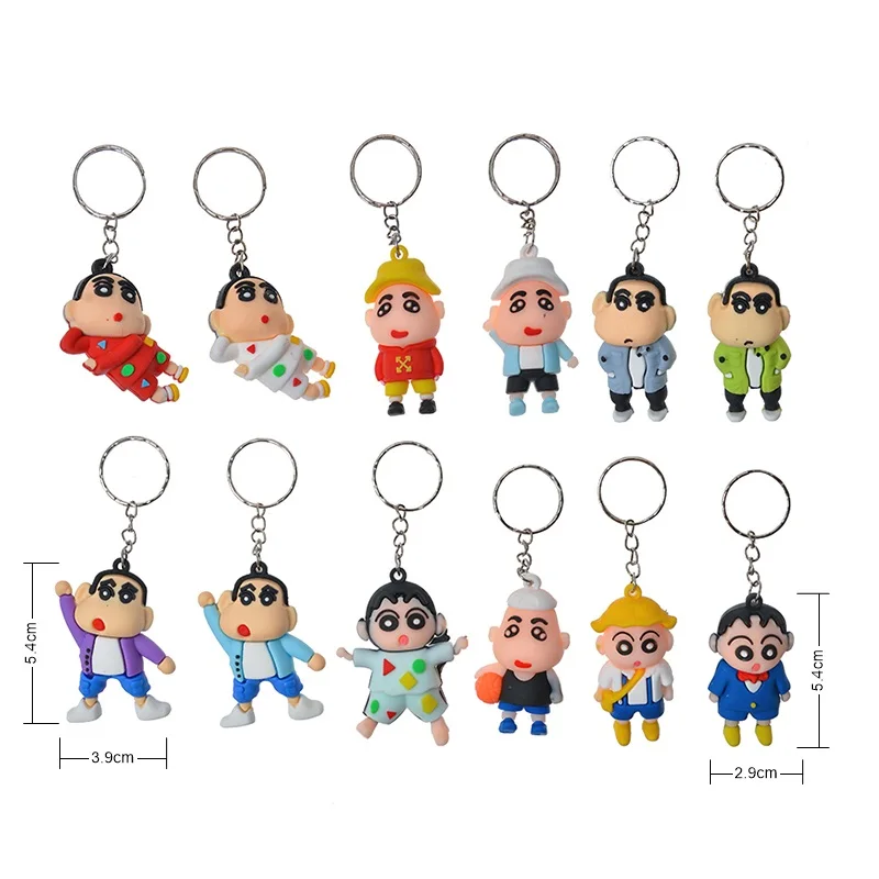 New in Hot Crayon Shin-chan Classic Anime Characters Blind Box 24Pcs Model Keychain Decoration Collection Children\'s Toys Gift