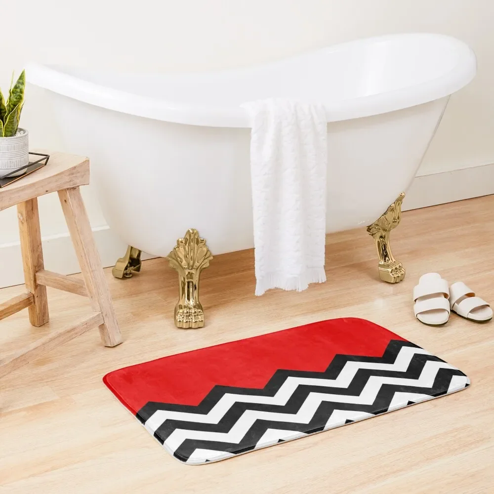 Twin Peaks - Black Lodge Pattern Bath Mat Bathroom Accessory House Entrance Carpet Carpet Carpet Hallways Mat