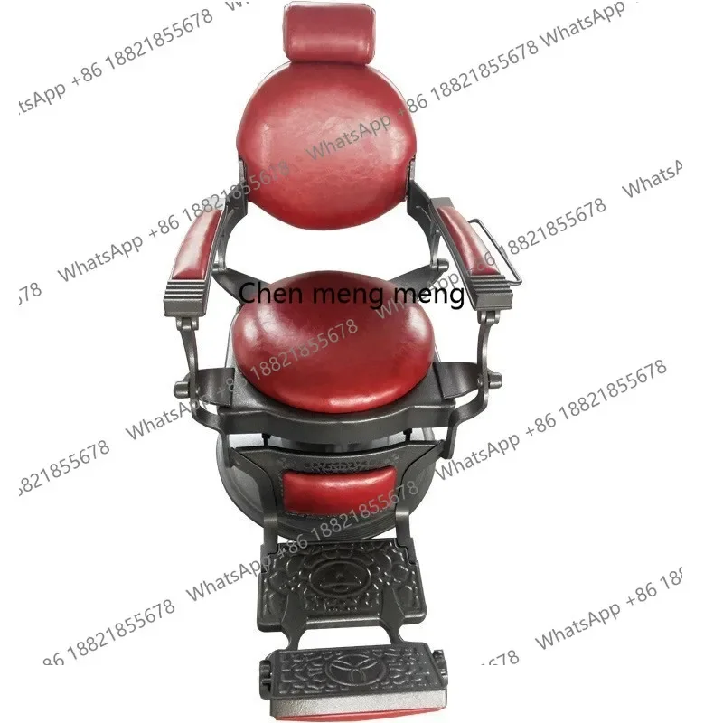 X تيتانيوم أسود، كرسي حلاقة، صالون شعر قديم، كرسي شعر مستلق، #3