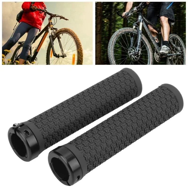 ZTTO Mountain Bike Handlebar Single Locking Grips Bicycle Shock Absorbing Rubber