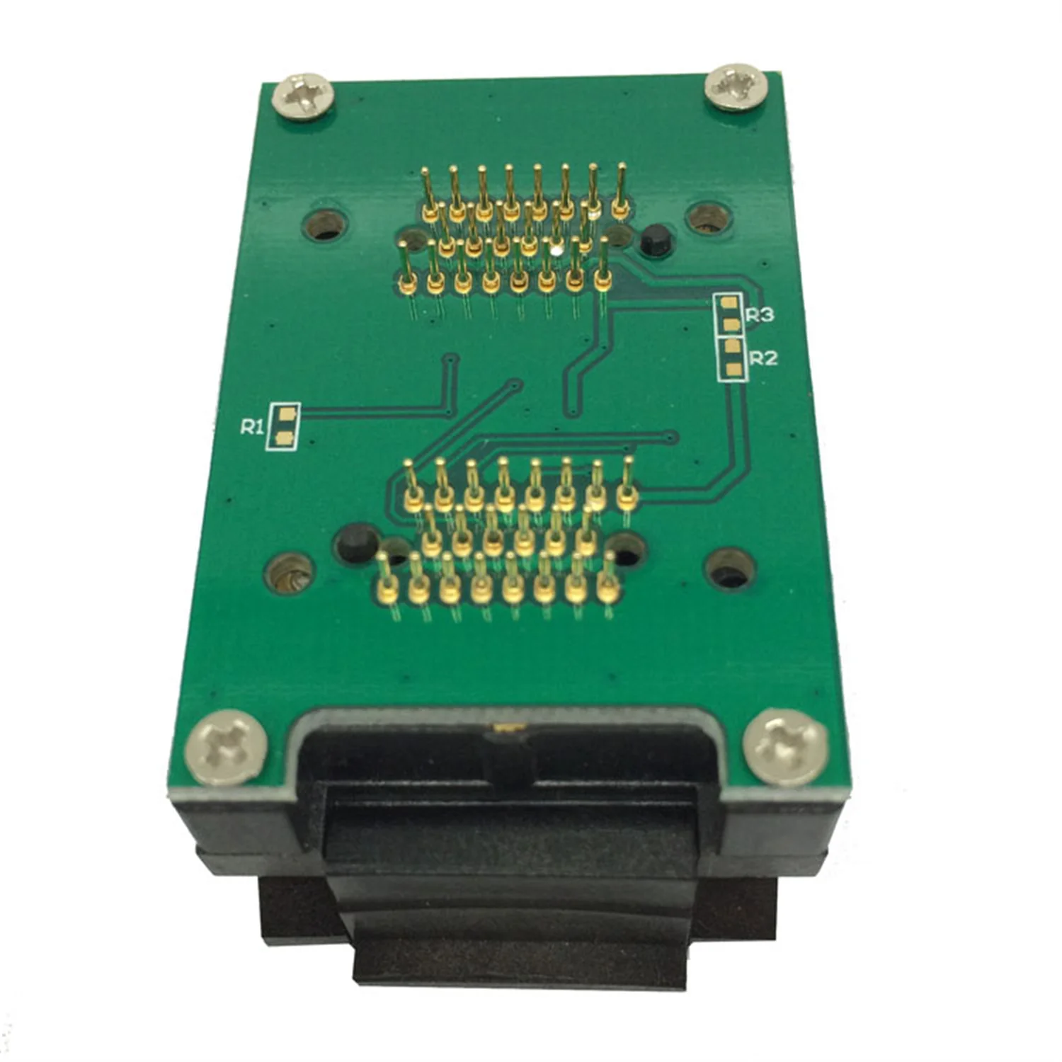 eMCP162 to DIP48 IC Test Socket , for BGA162 BGA186 testing, Chip Size 12*16mm, Clamshell Programmer For Data Recovery