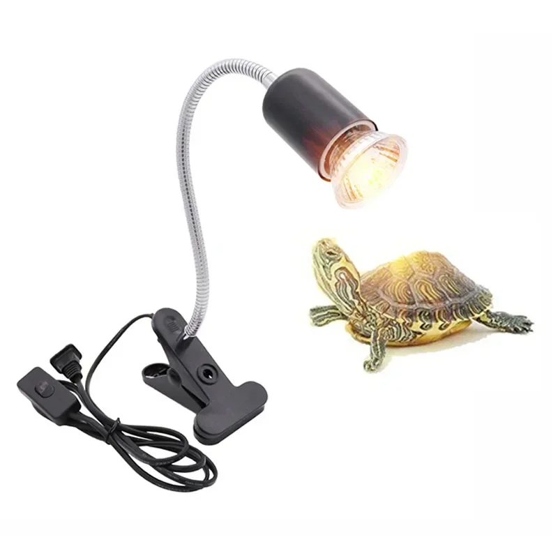 

220V Turtle Basking Lamp With 25\50\75W UVA+UVB Full Spectrum Sun Lamp Bulb For Tortoise Calcium Supplement Pet Box Lighting