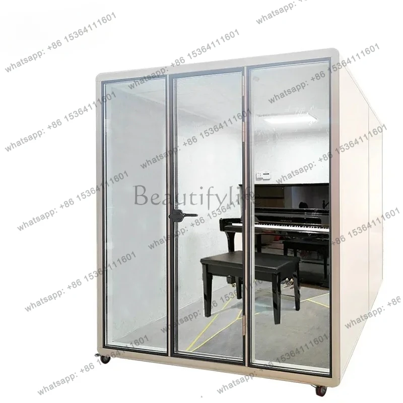 Piano soundproof room Home singing  Instrumental music tutoring room Drum mobile glass room