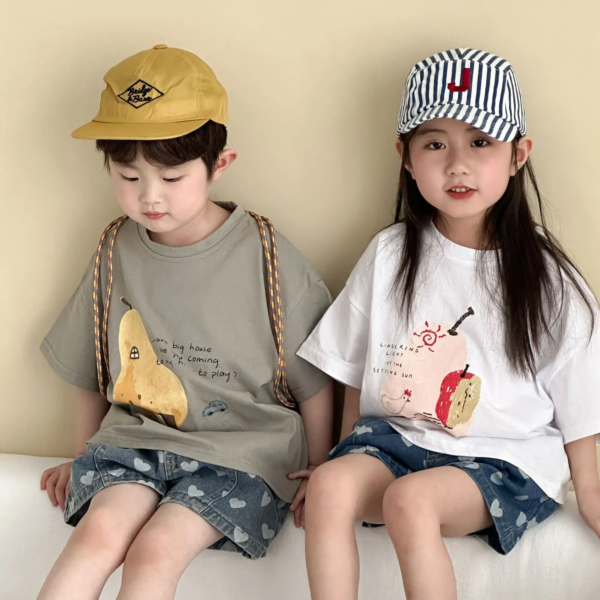 Boys T-shirt 2026 Spring and Summer New Children's Clothing Korean Style Boys and Girls Fashion Loose Printed Cotton T-shirt
