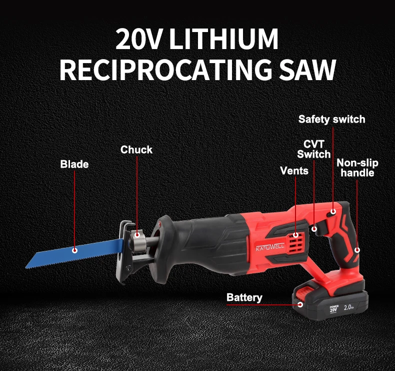 for KAFUWELL PA4229 Powerful Corded Electric Reciprocating Saw For Wood