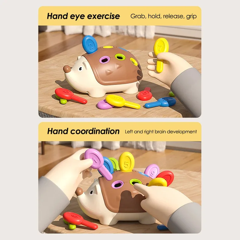 لعبة مطابقة الألوان الرقمية للأطفال على شكل قنفذ لعبة مطابقة الألوان الرقمية للأطفال