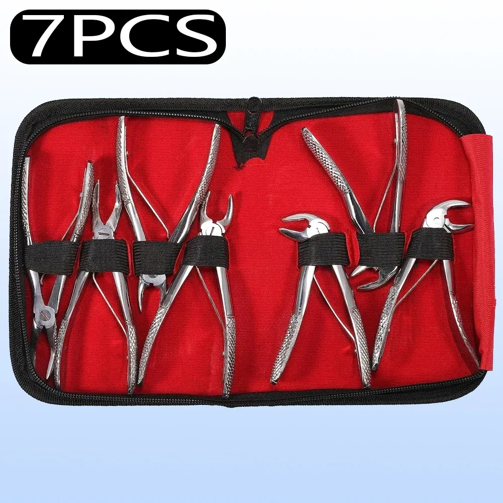

Dental Surgical Pliers Instruments Tooth Extraction Forceps for Children with Toolkit Dentist Surgery 7 Piece Pediatric Set