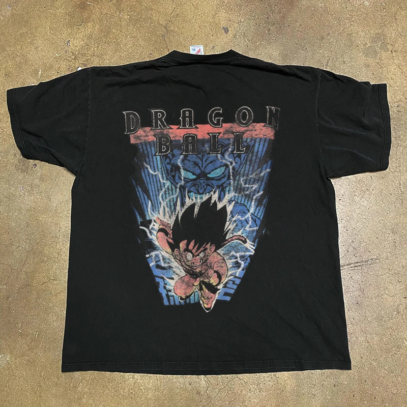 

BOMBA STUDIO new Dragon Ball Monkey King vintage poster retro short-sleeved T-shirt hip-hop half-sleeved