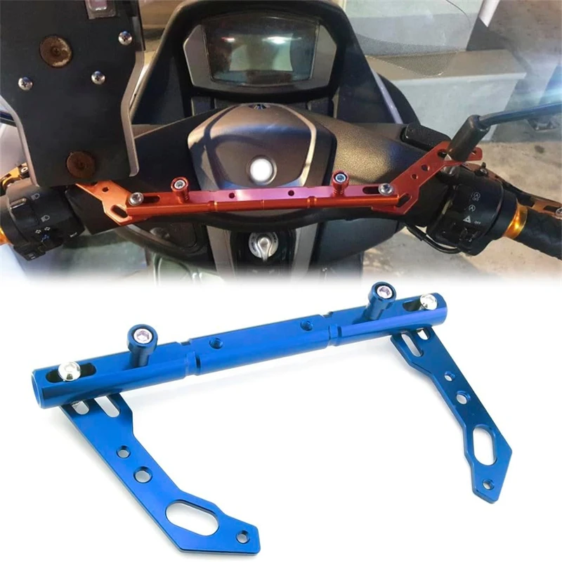 Barra de extensión multifuncional para asiento de motocicleta, barra de equilibrio, espejo rojo