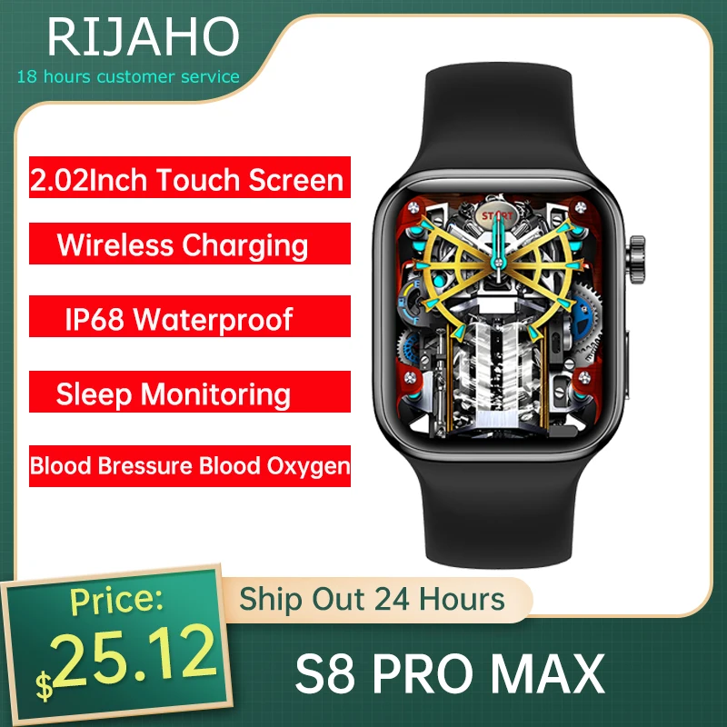 مراجعات ونصائح حول ساعة ذكية S8 Pro Max 2.02 بوصة مع مراقبة ضغط الدم