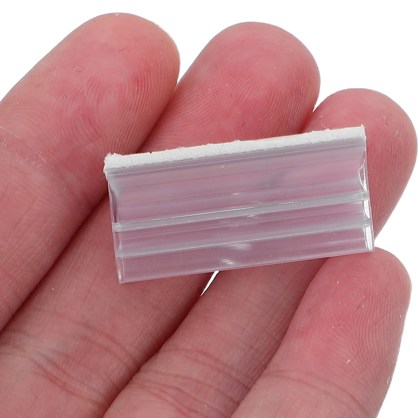 

100Pcs Desktop Name Card Holder Mini Self Adhesive Plastic Business Card Stand Office Restaurant Meeting Display Organizer