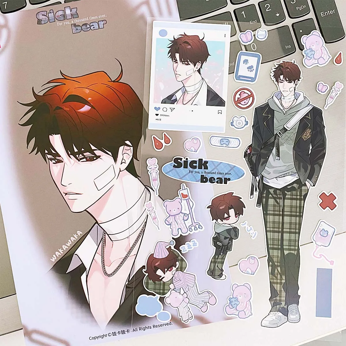 Coreano Deco Character Sticker Set, Scrapbooking Papelaria, cartão coreano, DIY Material, Artes, Artesanato Álbum
