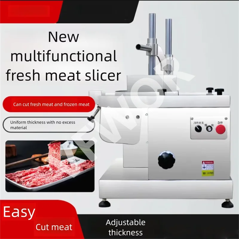 High Quality Automatic Fresh Meat Slicer Stainless Steel Meat Slicing Machine for Hot Pot Shop