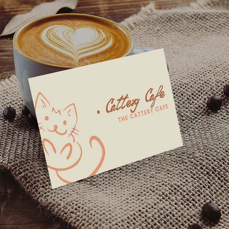 DsgnTouch 500pcs Coffe Loyalty Card Customized With Personalized Logo Thank You For Your Purchase Art Paper Cards Printing