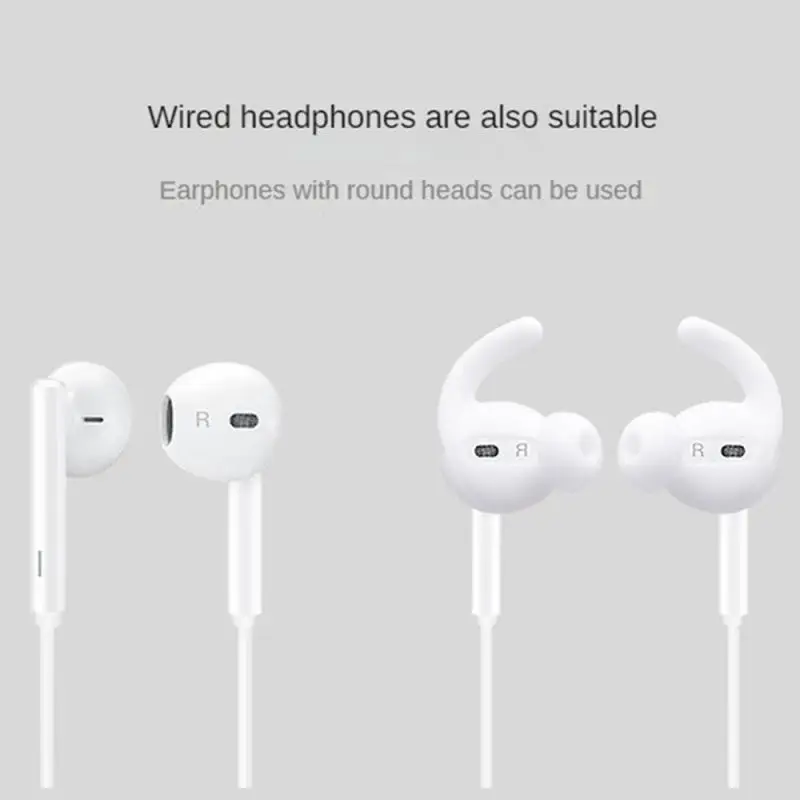 1pcs New Ear Tips For For Apple Airpods2 Bluetooth Headset Shark Fin Anti-drop Earplugs Silicone Earphone Cover Sports Eartips