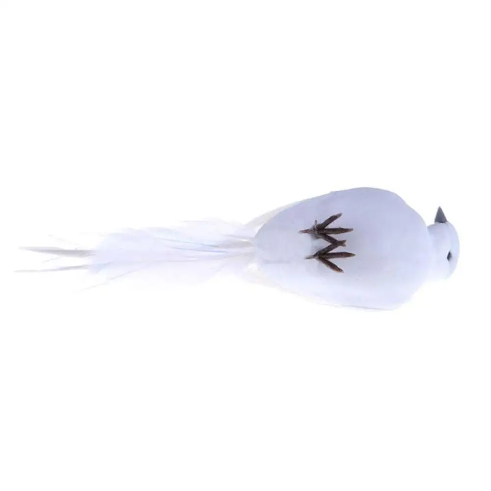 White Doves Feather Artificial Foam Lover Peace Couple a Pair Doves Bird Home Decor Simulation Figurines Miniatures Bird Model