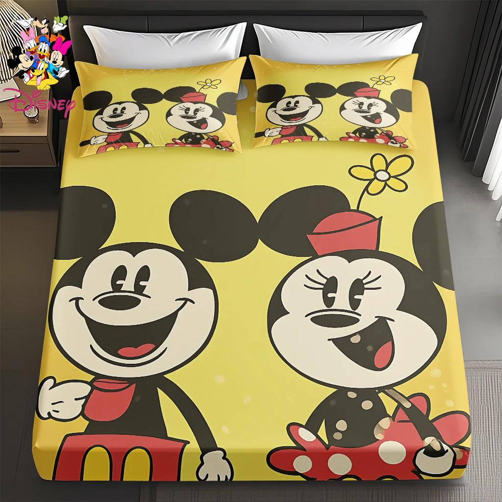 2/3 шт., набор простыней с улыбкой Микки и Минни Диснея, мягкая и машинная моющаяся ткань, праздничный подарок для семьи и друзей