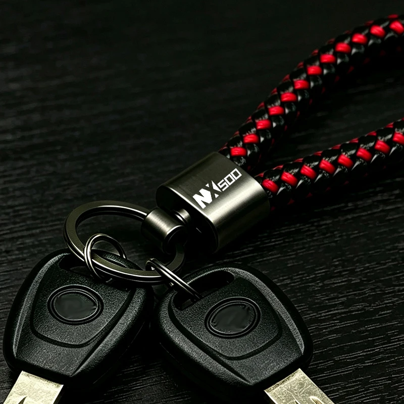 For Honda NX500 NX400 2025 Rebel 1100 Rebel 500 250 CMX500 CMX1100 CL500 Anti-lost Metal Key Ring Braided rope Keychain